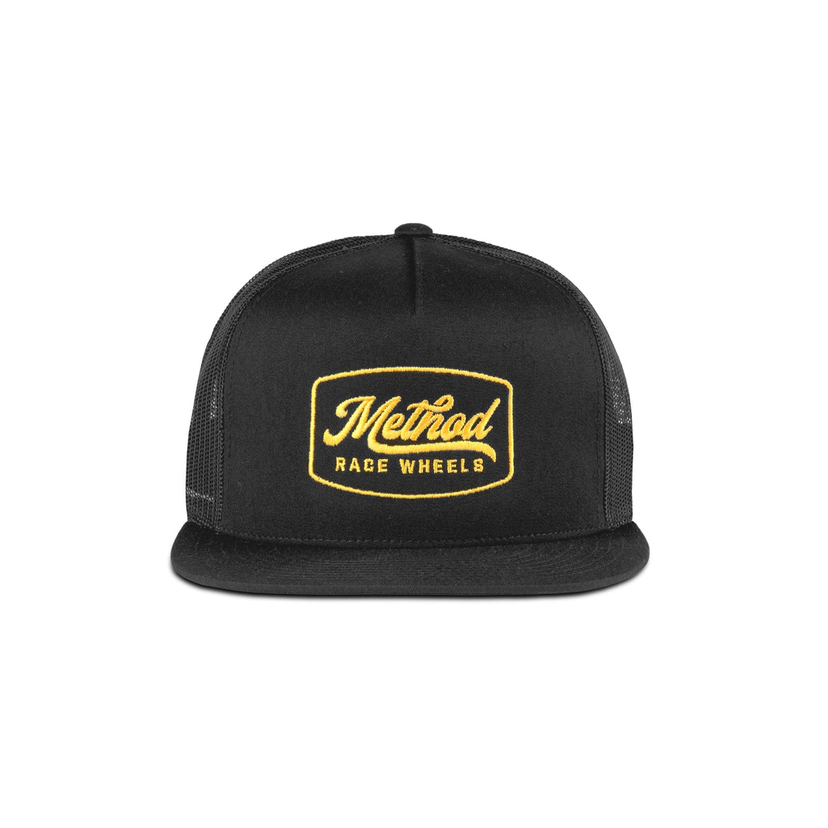 Method Script Badge Flatbill Trucker Hat - Markdown | Snapback | Black