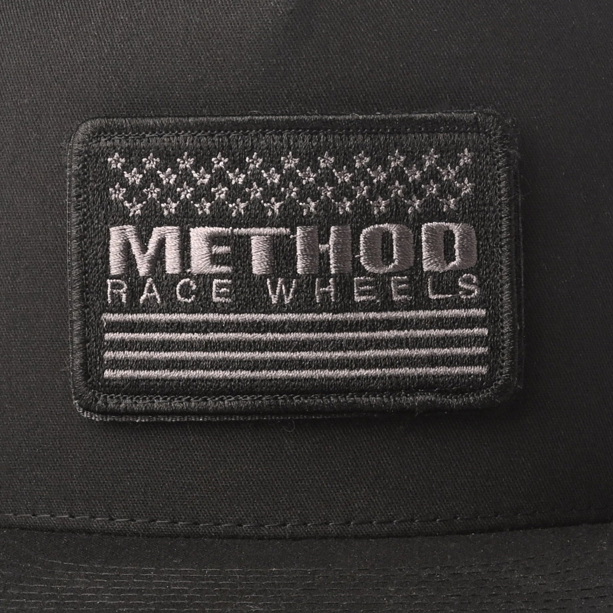 Method Stars & Stripes Velcro Patch Flatbill Trucker - Markdown | Snapback | Black
