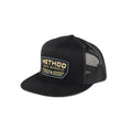 Method Flight Badge Flatbill Trucker Hat - Markdown | Snapback | Black