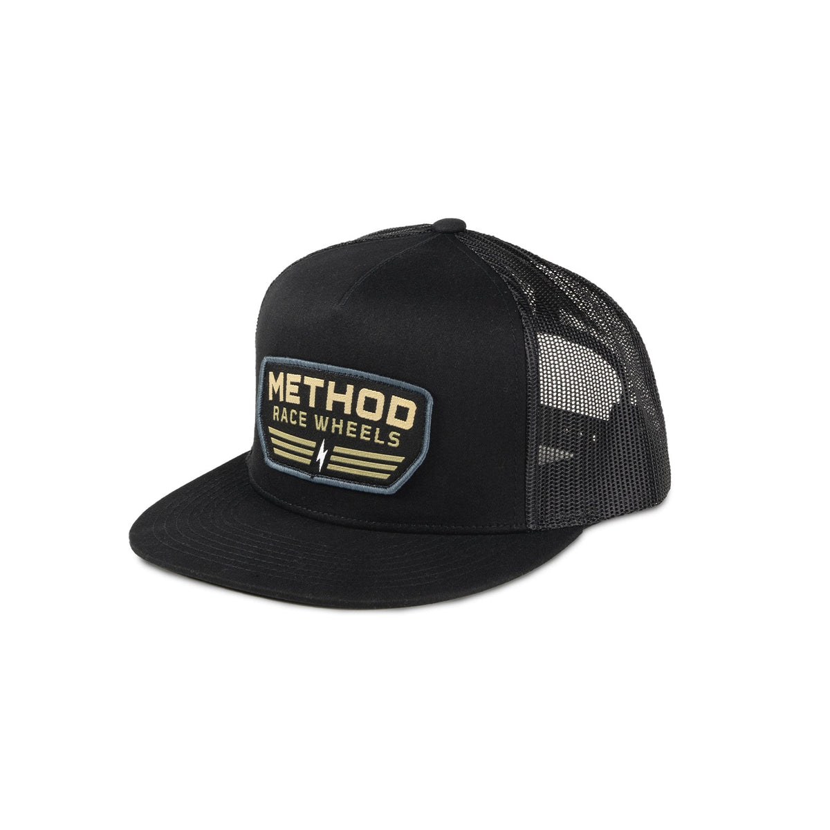 Method Flight Badge Flatbill Trucker Hat - Markdown | Snapback | Black