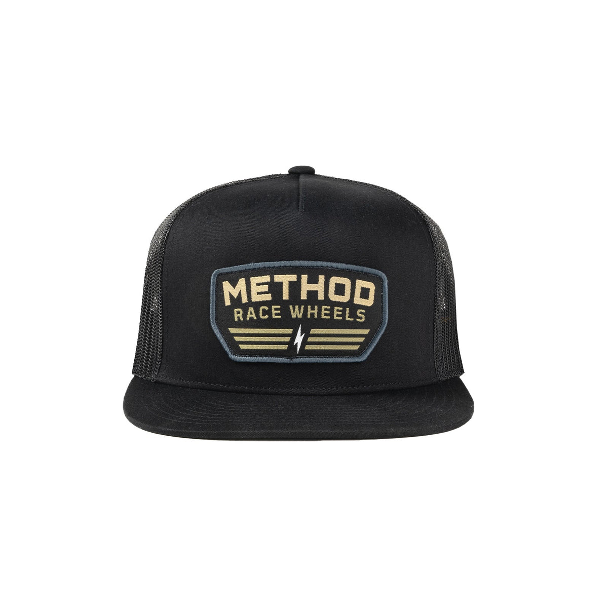 Method Flight Badge Flatbill Trucker Hat - Markdown | Snapback | Black