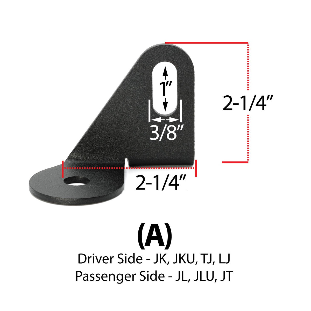 Antenna Mount for Jeep Wrangler TJ, LJ, JK, JL and Gladiator JT - Sold Individually