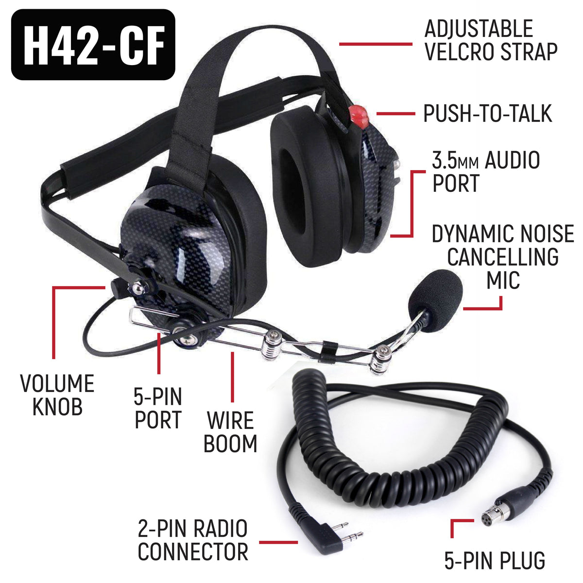 NASCAR Driver and Crew Chief Long Track Racing Kit with RDH16 Radios
