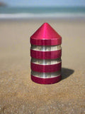 Malibu Pink Billet Magnetic Base Caps | Marshin Whips Dust Covers
