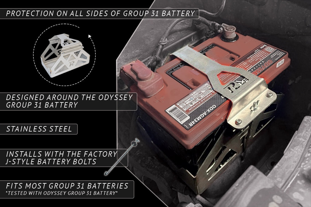 Heavy Duty Group 31 Battery Box | Universal Fit | Grade 304 Stainless Steel