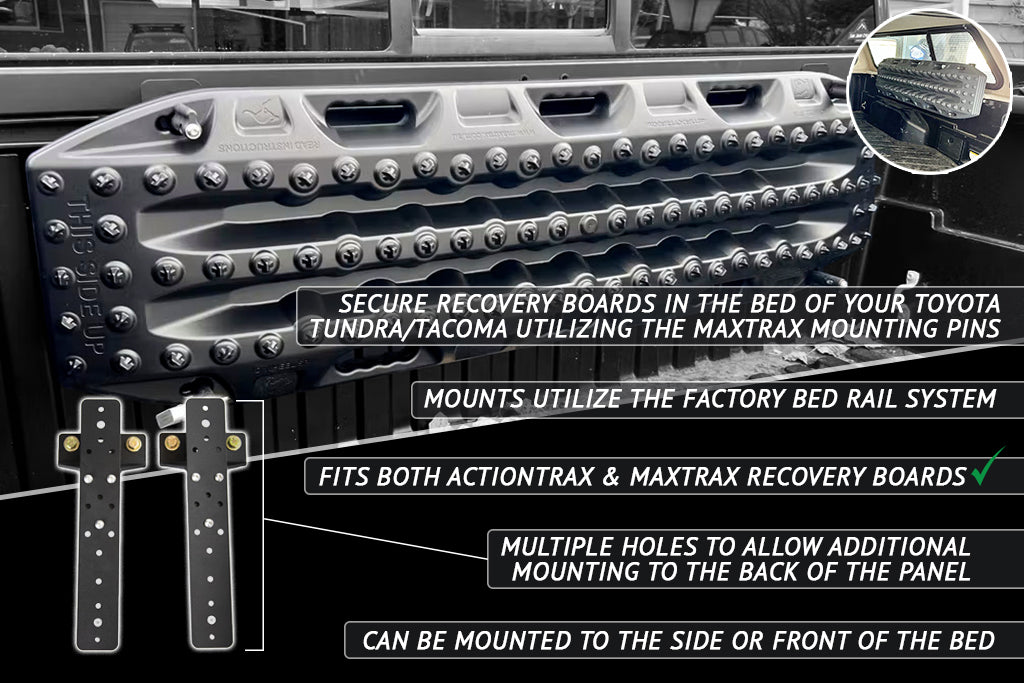 Toyota Tundra & Tacoma Bed Rail Recovery Board Mounts