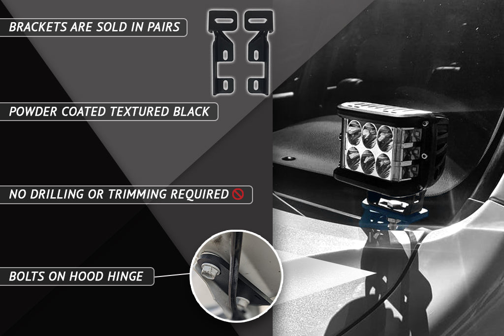 2005–2017 2nd Gen Nissan Frontier Ditch Light Brackets