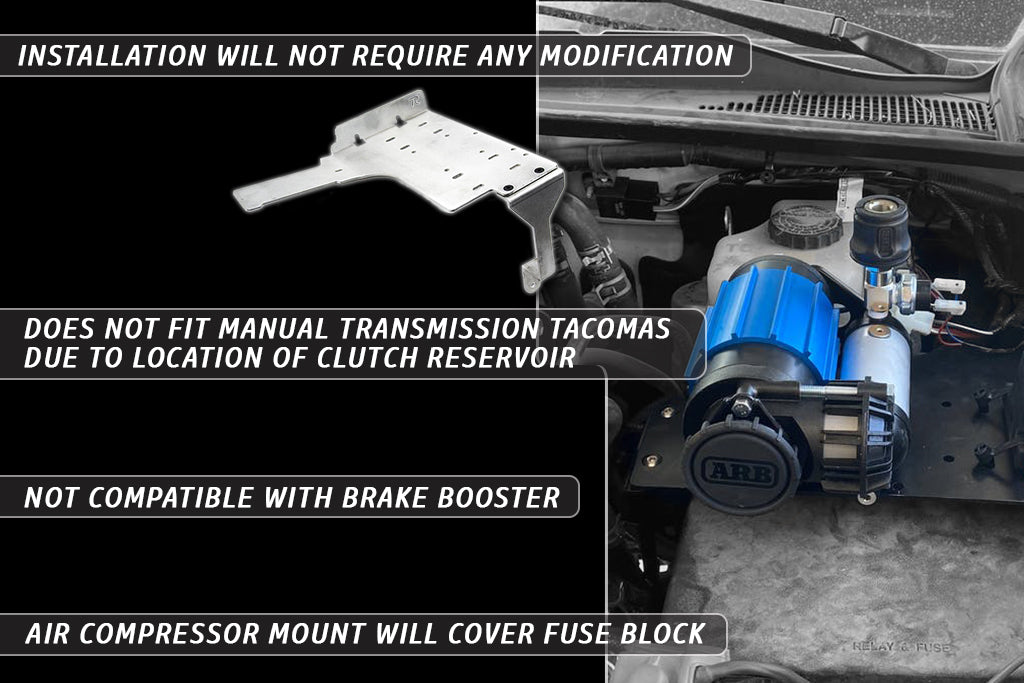 2016-2023 3rd Gen Tacoma Air Compressor Mount