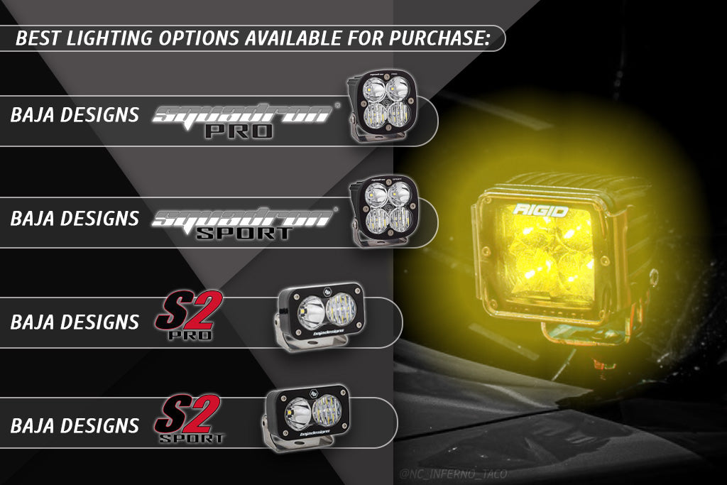 2016-2023 3rd Gen Toyota Tacoma Low Pro Ditch Light Brackets