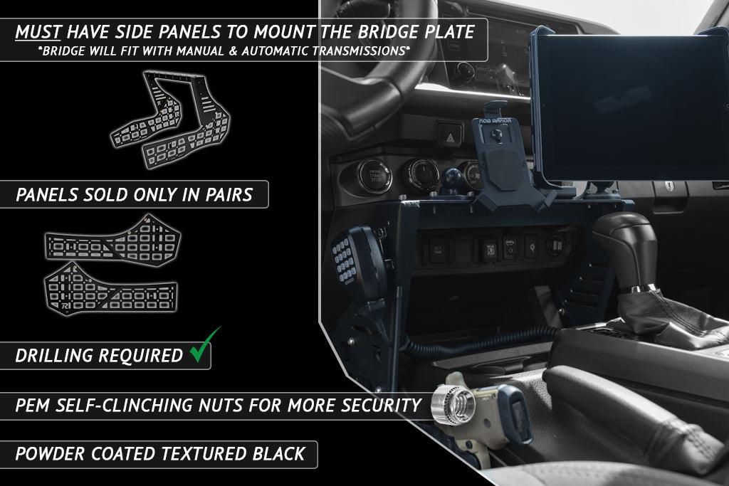 3rd Gen Toyota Tacoma Center Console Molle Panels & Device Mount