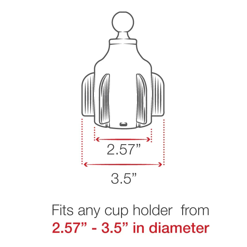 RAM Stubby Cup Holder Ball Base