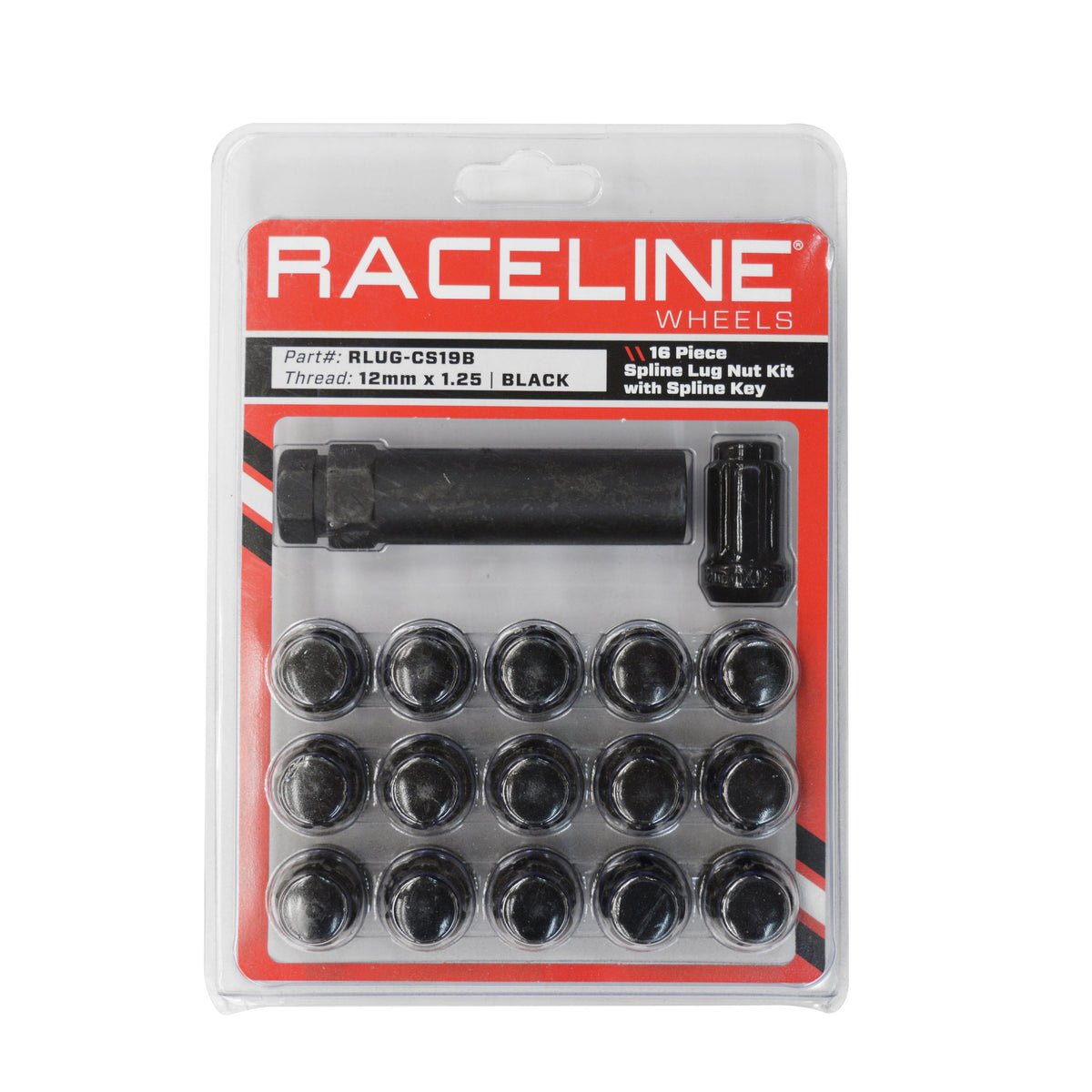 RLUG-CS19B (16 Pack 12x1.25 Spline Black CS Pack)