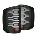Alpha Rex 14-18 Chevrolet Silverado 1500 / 15-19 Silverado 2500HD/3500HD / 15-19 GMC Sierra 3500HD Dually LUXX-Series LED Tail Lights Black