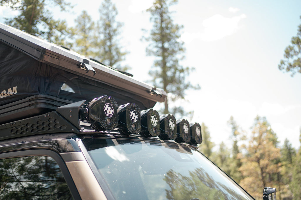 Toyota Rago Roof Rack Baja Designs LP6 Round Light Mount