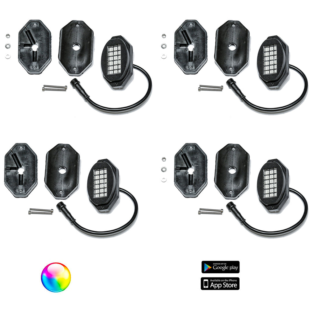 187 Style Rock Lights w/ Control Harness