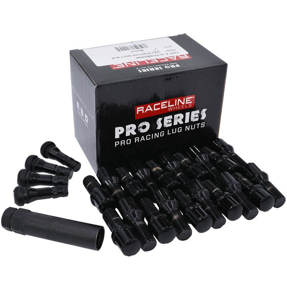L791806SPBK 12X1.5 SPLINE BOLT BLACK 5 LUG INSTALL KIT