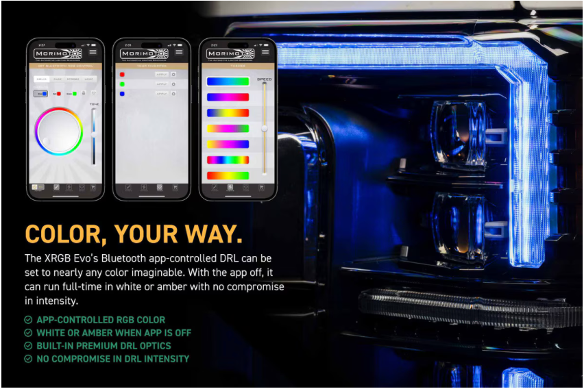 MORIMOTO FORD SUPER DUTY (17-19): XRGB EVO LED HEADLIGHTS