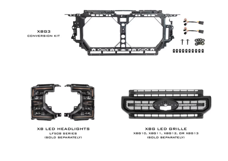 MORIMOTO FFORD SUPER DUTY FACELIFT KIT 17-19 TO 20-22 FRONT END