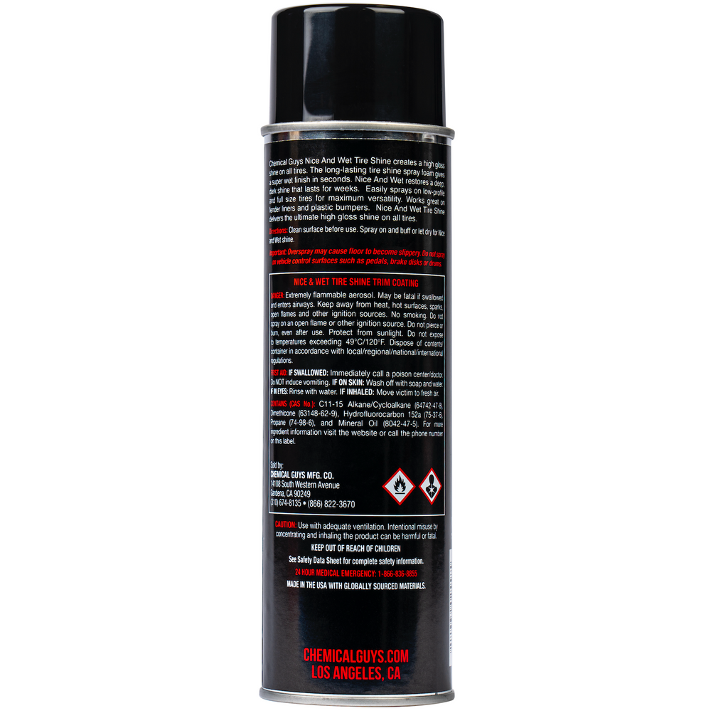 Nice and Wet Tire Shine Trim Coating Spray