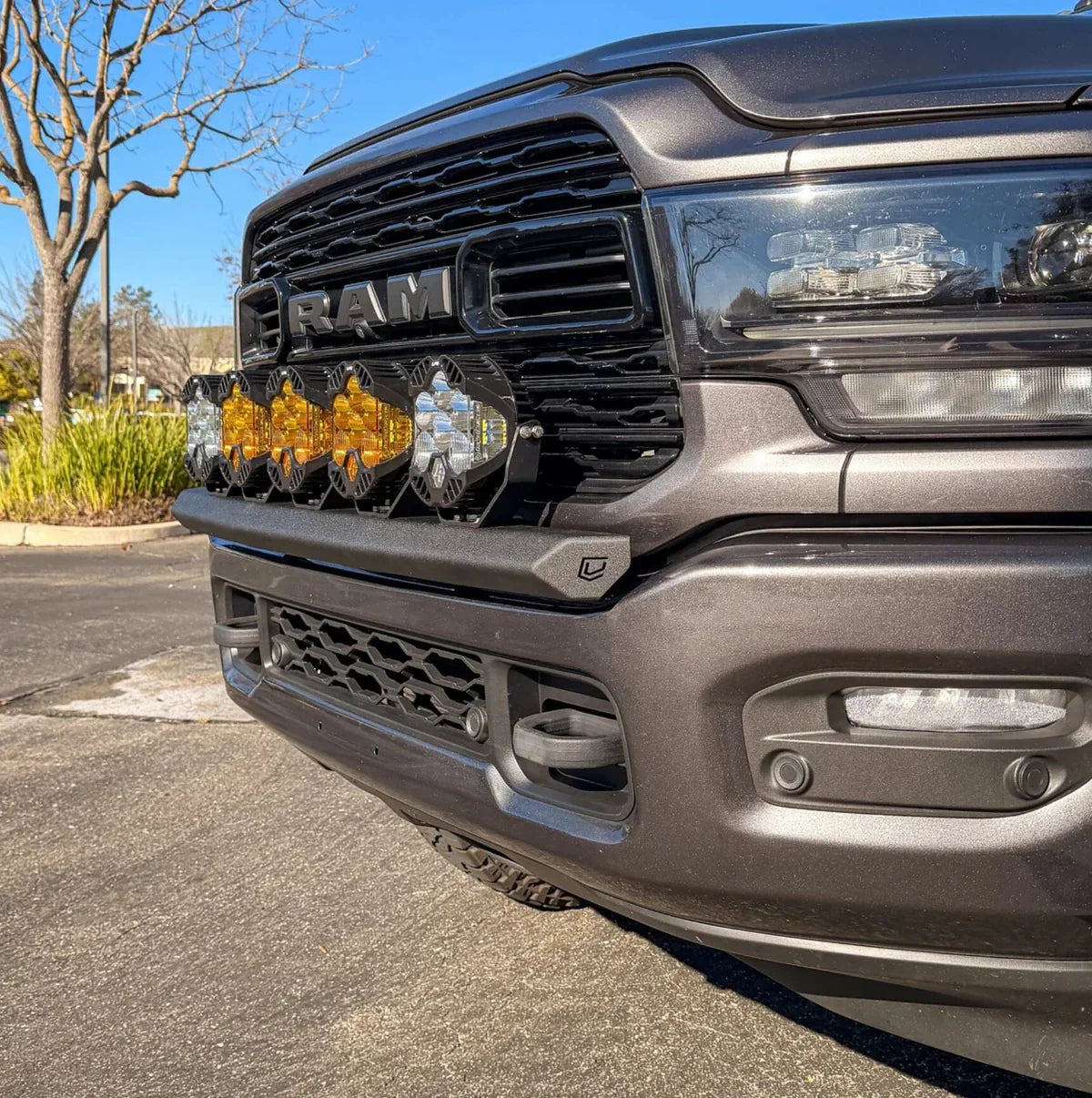 Chassis Unlimited 2010-Current RAM HD Chase Light Mount – Front Curved Pod / Light Nerf Bar