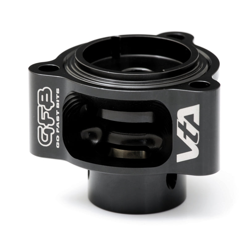 GFB Part Number T9458 VTA blow off valve close up upright view