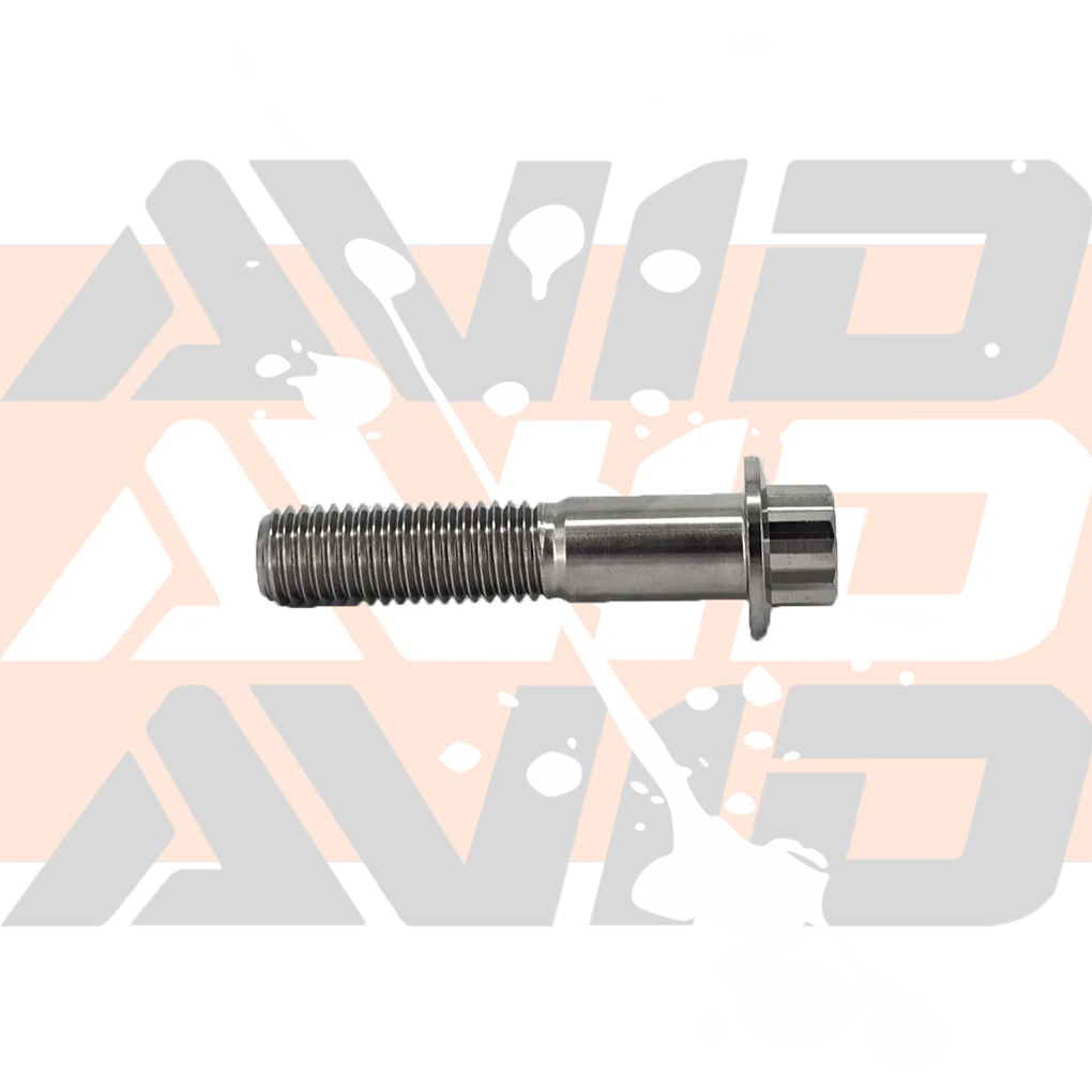 Titanium 12 Point Flange Bolt, M14 x 2.0 x 65 mm, 22.5 mm Thread | AVID Racing