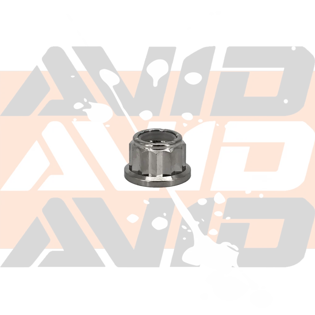 Titanium 12 Point Flange Nylon Lock Nut, M12 x 1.5 | AVID Racing