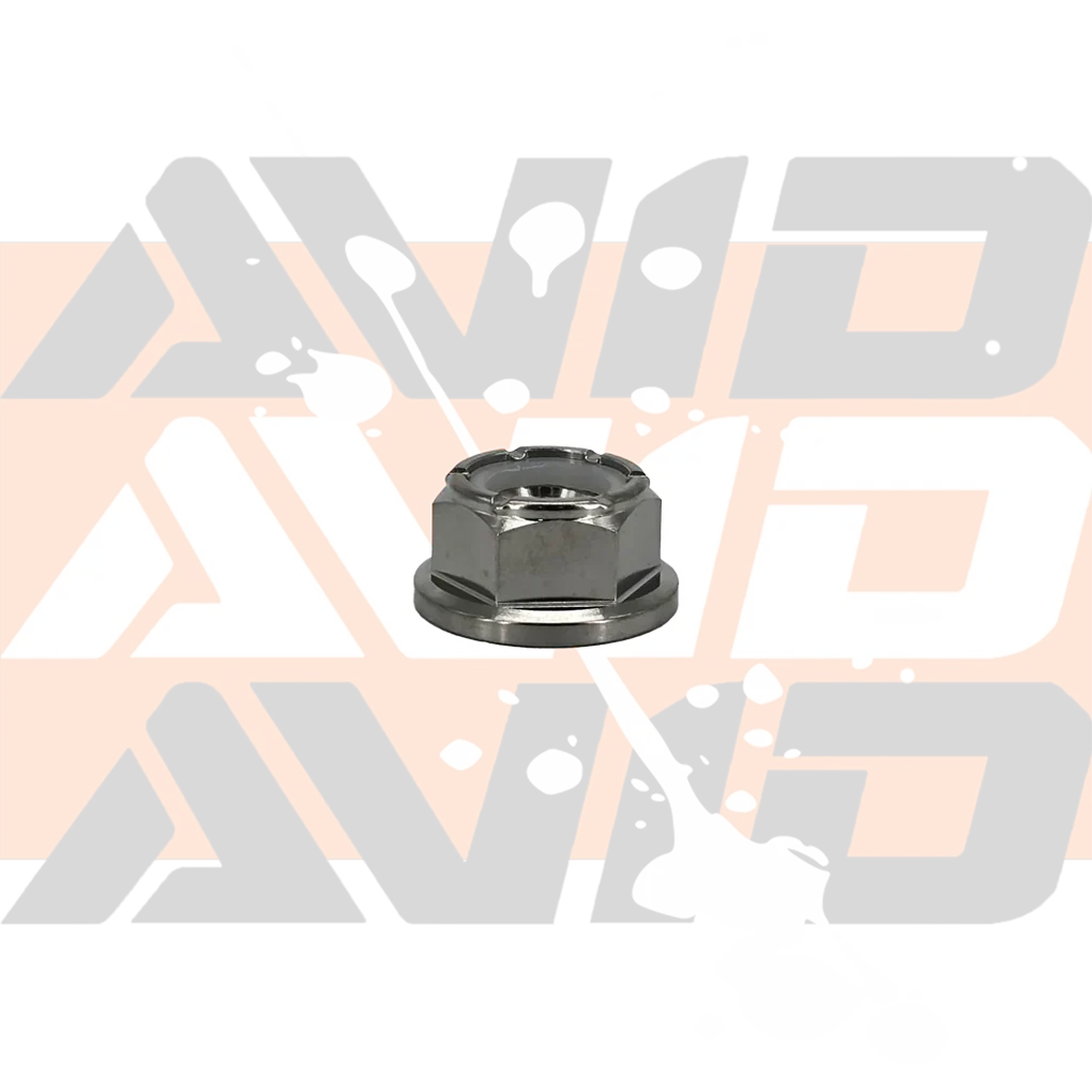 Titanium 6 Point Flange Nylon Lock Nut, M14 x 2.0 | AVID Racing
