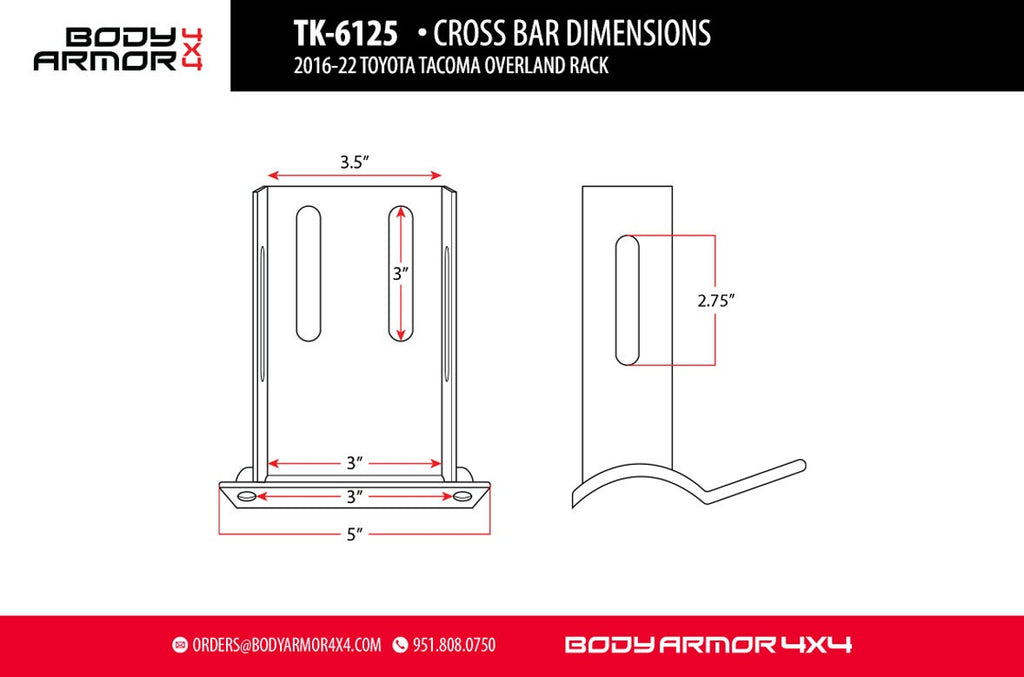 UNIVERSAL OVERLAND RACK CROSS BARS FOR TK-6125(FULL SIZE)