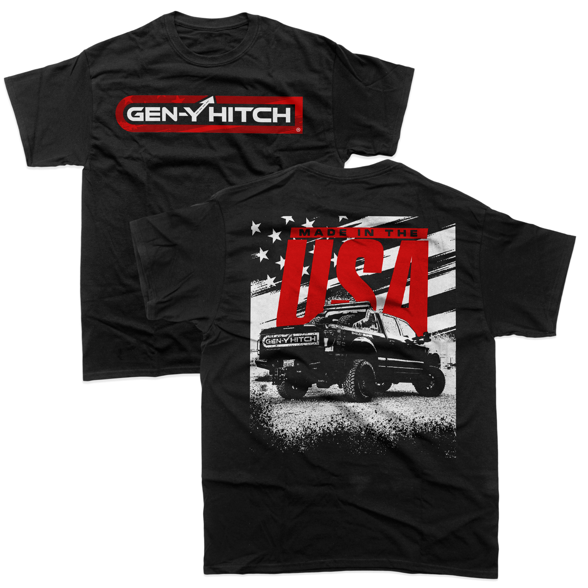 GEN-Y Hitch USA Truck shirt, black colorway, product photo