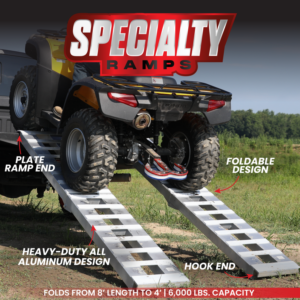Single Foldable Aluminum Loading Ramps