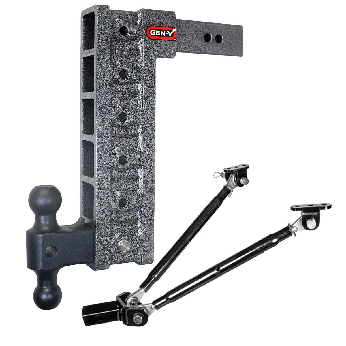 GEN-Y The MEGA-DUTY 21K Drop Hitch (2 1/2" Shank) product photo (model GH-616), 21,000 lb capacity, 2 1/2" Shank