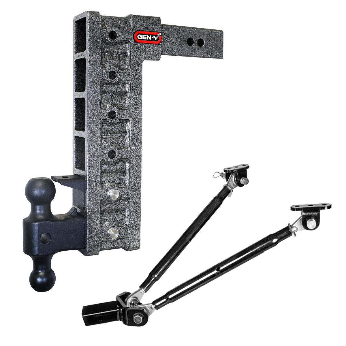 GEN-Y The MEGA-DUTY 21K Drop Hitch (2 1/2" Shank) product photo (model GH-626), 21,000 lb capacity, 2 1/2" Shank