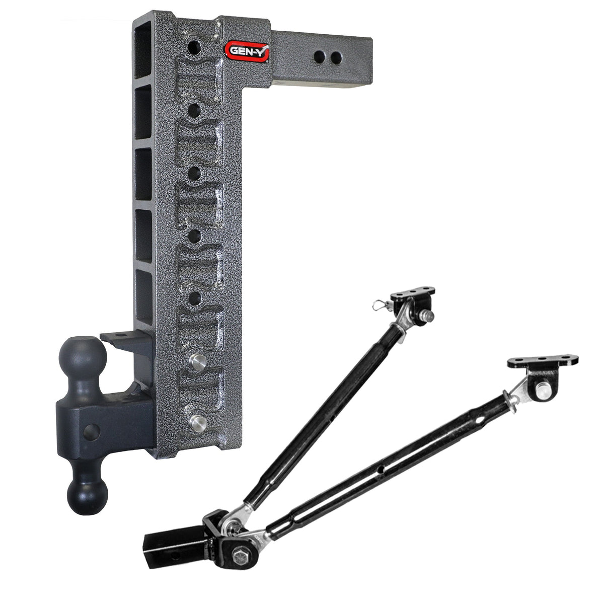 GEN-Y The MEGA-DUTY 21K Drop Hitch (2 1/2" Shank) product photo (model GH-627), 21,000 lb capacity, 2 1/2" Shank