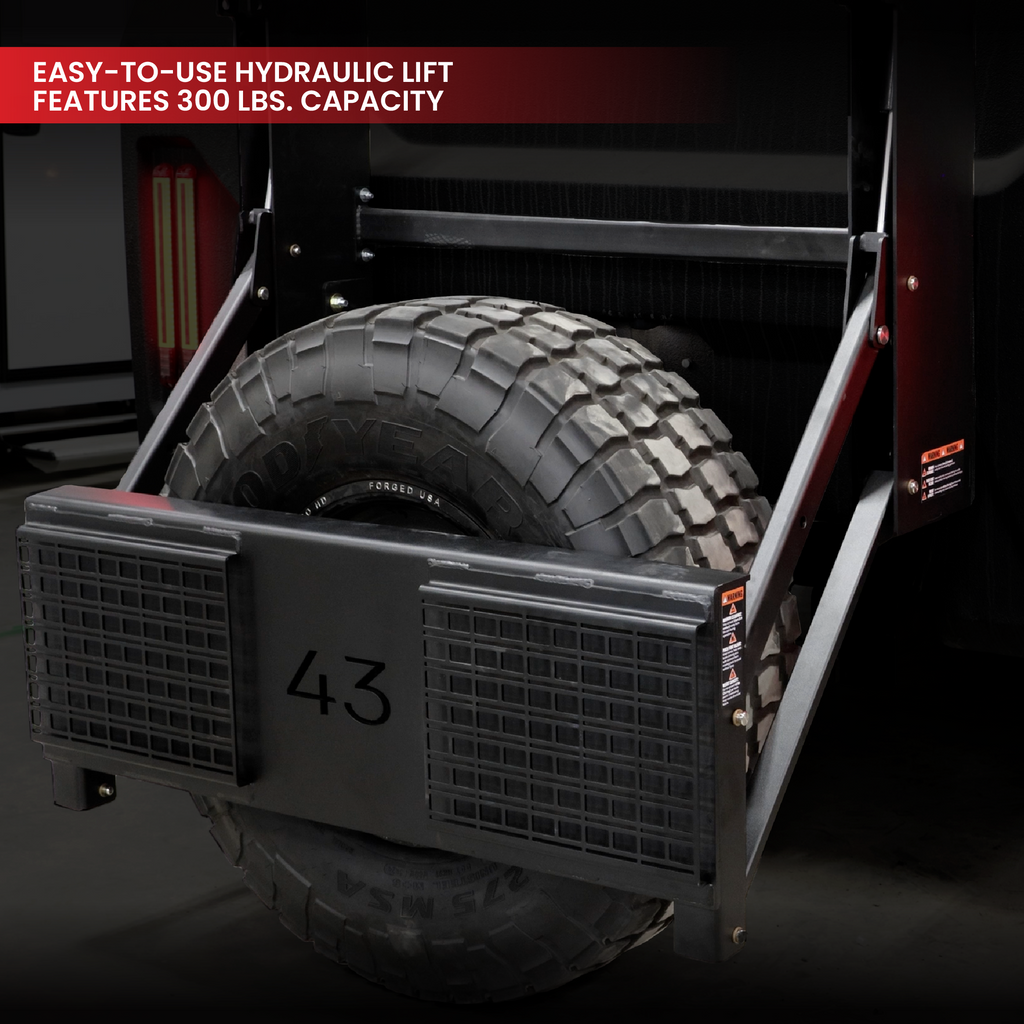 MONUMENT Tire Carrier - Grand Design Lineage Model F Unit