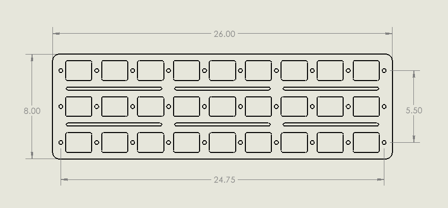 CJC Built Medium Comp (Universal) Panel- 8"x26"