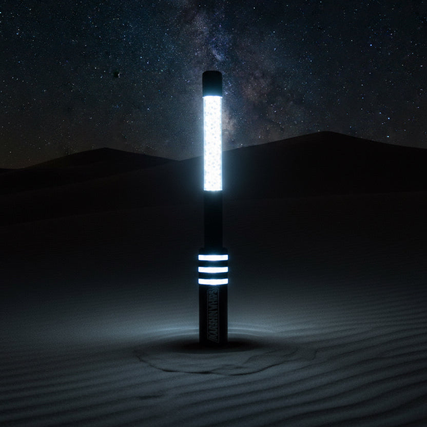 White on White LED Lighted Whip