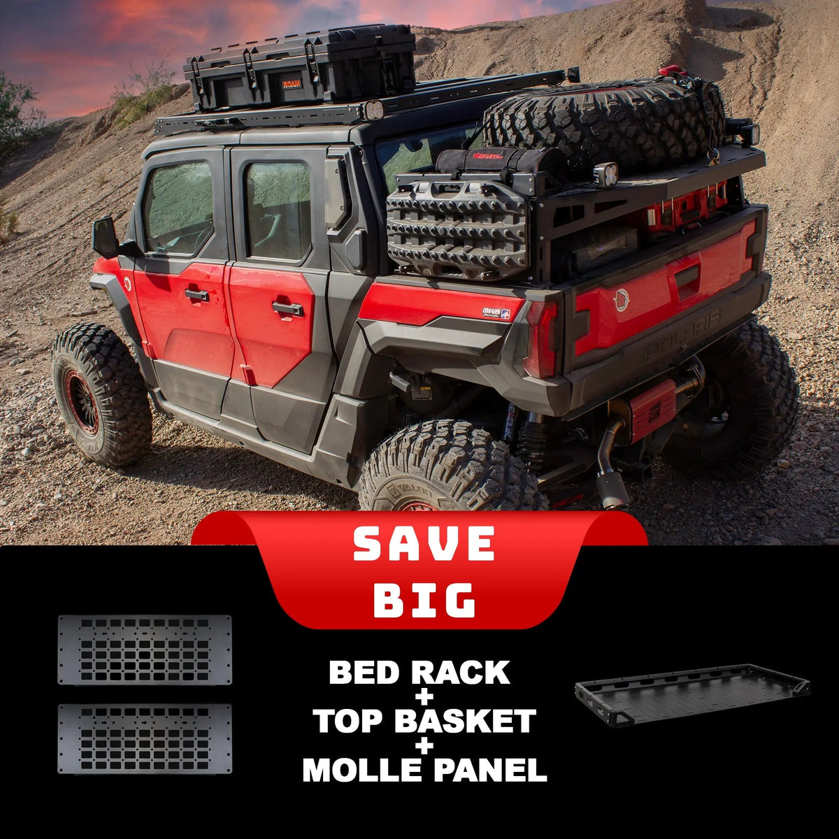 Polaris Xpedition X-Plorer Series Bed Rack System Works Package