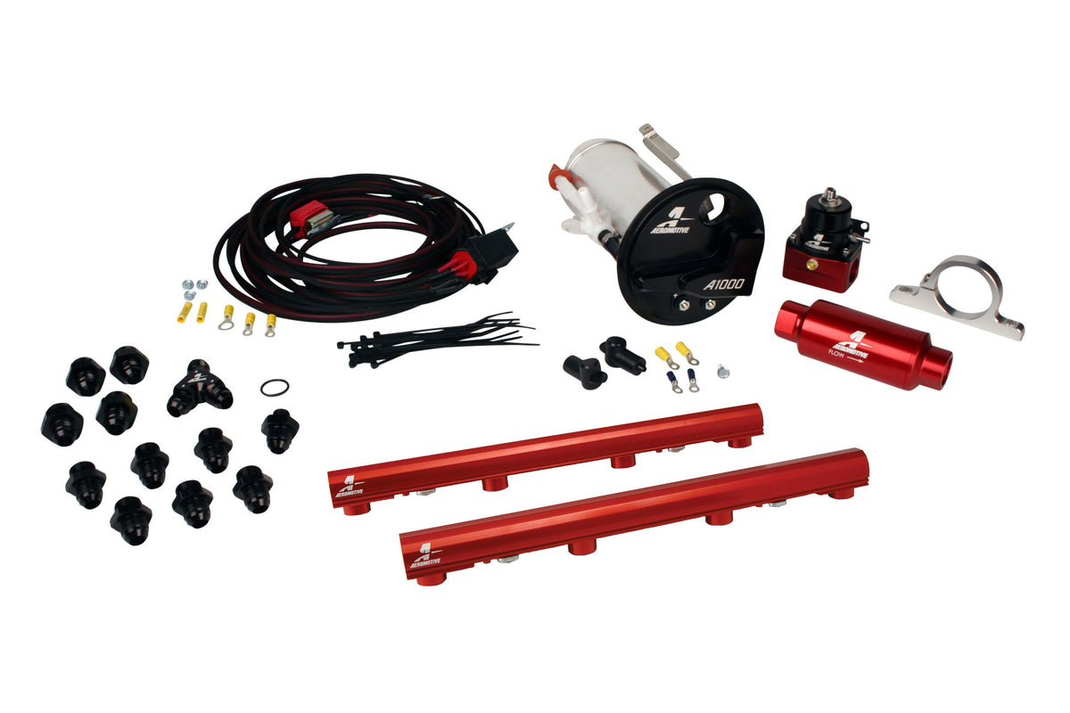 A1000 In-Tank Race Fuel System with 4.6L 3-V Fuel Rails, 07-12 Shelby GT500