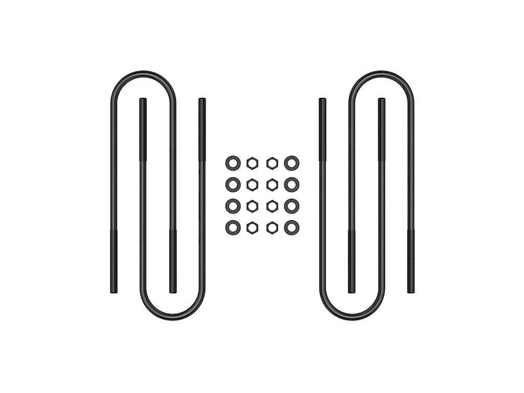 ICON 1999-2010 F-350 Super Duty (DRW)/2003-2013 Dodge Ram 2500/2003-2012 Dodge Ram 3500, Rear, 15” U-Bolt Kit