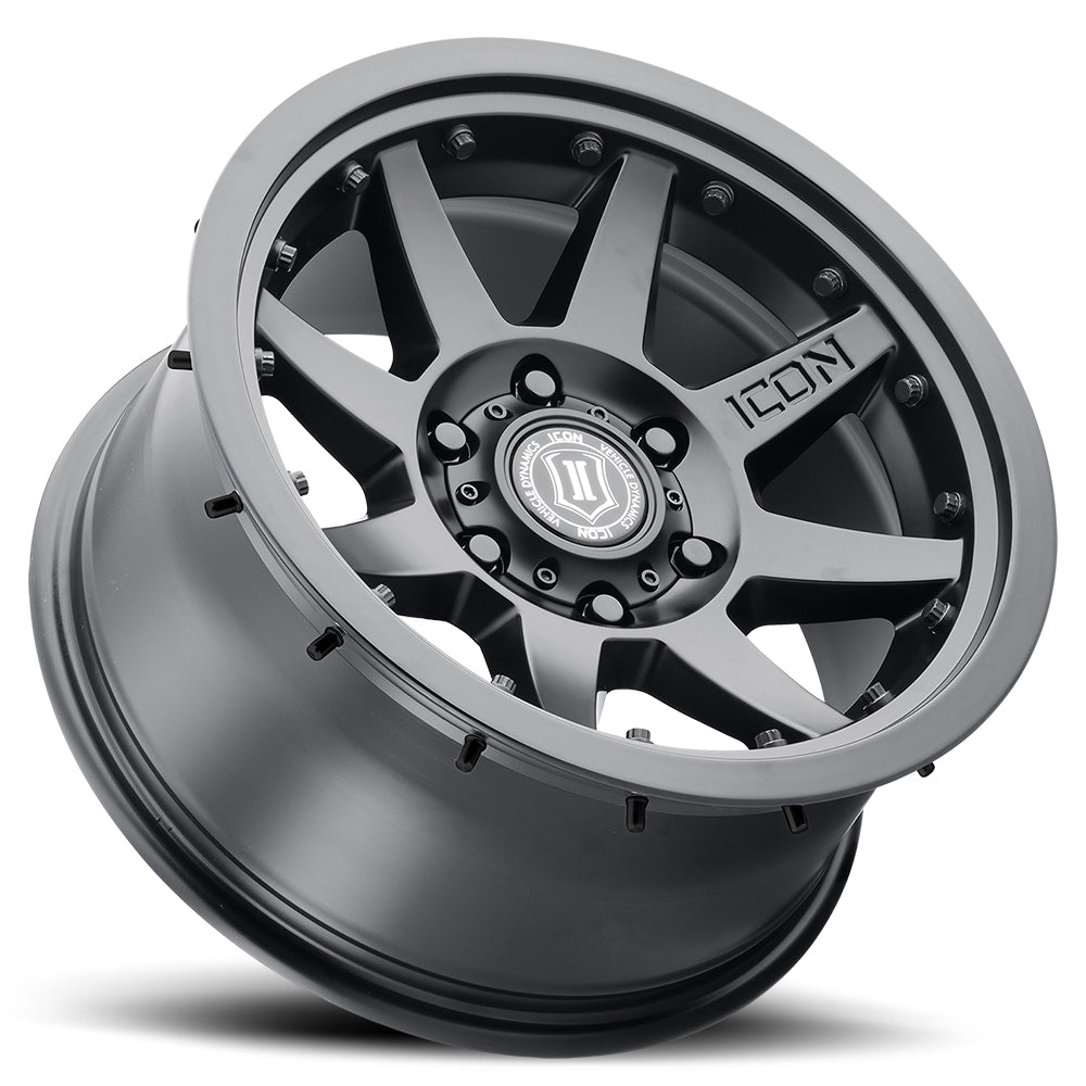 ICON Alloys Rebound Pro, Satin Black, 17 x 8.5 / 5 x 5, -6mm Offset, 4.5" BS