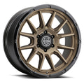 ICON Alloys Cajon, Satin Bronze w/ Gloss Black Lip, 20 x 9 / 6 x 135, 16mm Offset, 5.625" BS