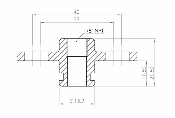 5753 EVO Fuel Rail Adaptor to 1/8″ NPT