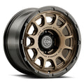 ICON Alloys Rancho, Satin Bronze w/ Gloss Black Lip, 17 x 8.5 / 6 x 135, 6mm Offset, 5" Backspace