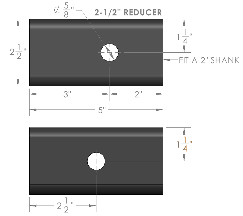 BulletProof Hitches 2.5" to 2" Reducer Sleeve
