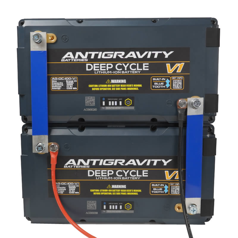 AG-DC100-V1 Deep Cycle Battery with Busbars, Cables