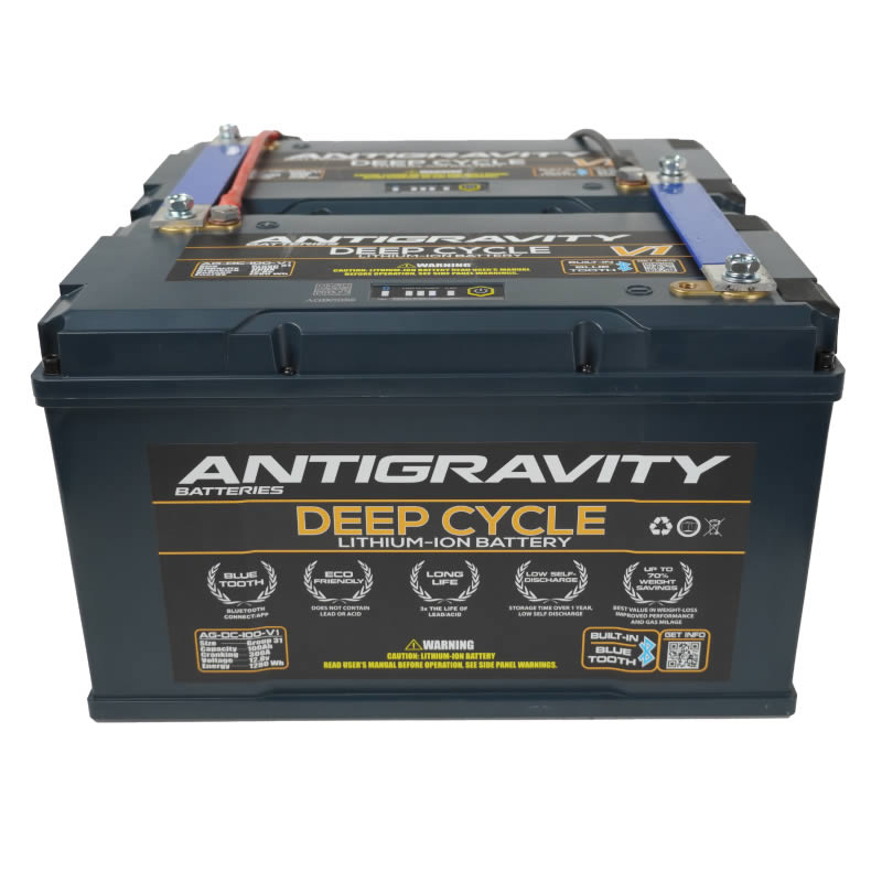 AG-DC100-V1 Deep Cycle Battery with Busbars, Cables