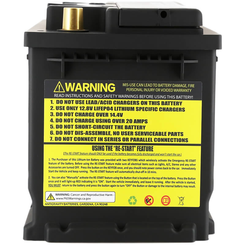 Antigravity AG-H5-RS Lightweight Car Battery, side view