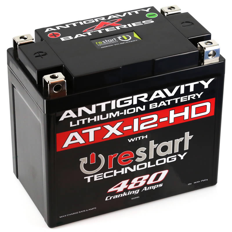 ATX-12-HD-RS Lithium Motorsports Battery with RE-START