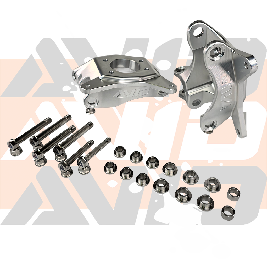 Polaris RZR Pro R / Turbo R / Turbo S Baja Billet Front Upright, Double Shear Vertical Uniball | AVID Racing